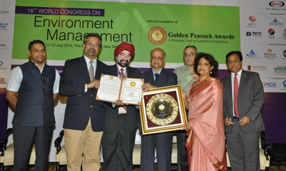 Golden Peacock Environment Management Award – 2014
